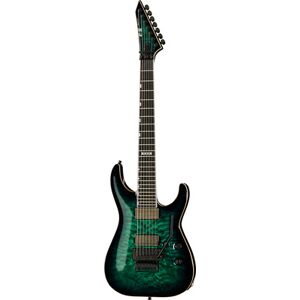 ESP E-II Horizon FR-7 QM BTB Black Turqoise Burst