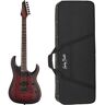 Harley Benton Amarok-6 BKRD Quilted B Bundle Black Red Quilted Burst