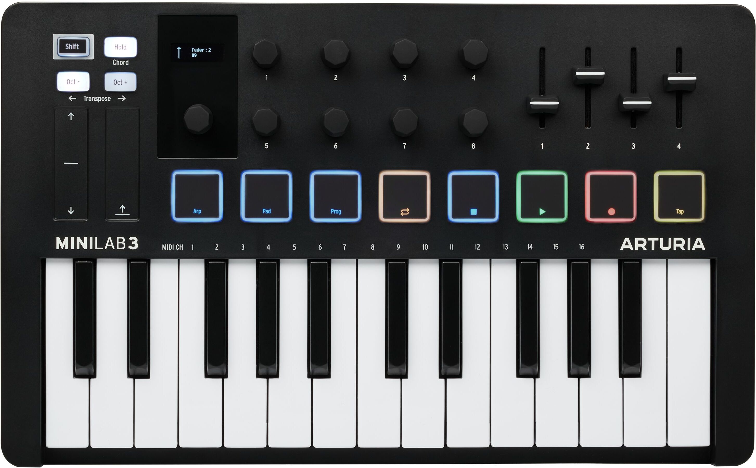 Arturia Master MIDI Keyboard 25 Tasten MiniLab 3 Black