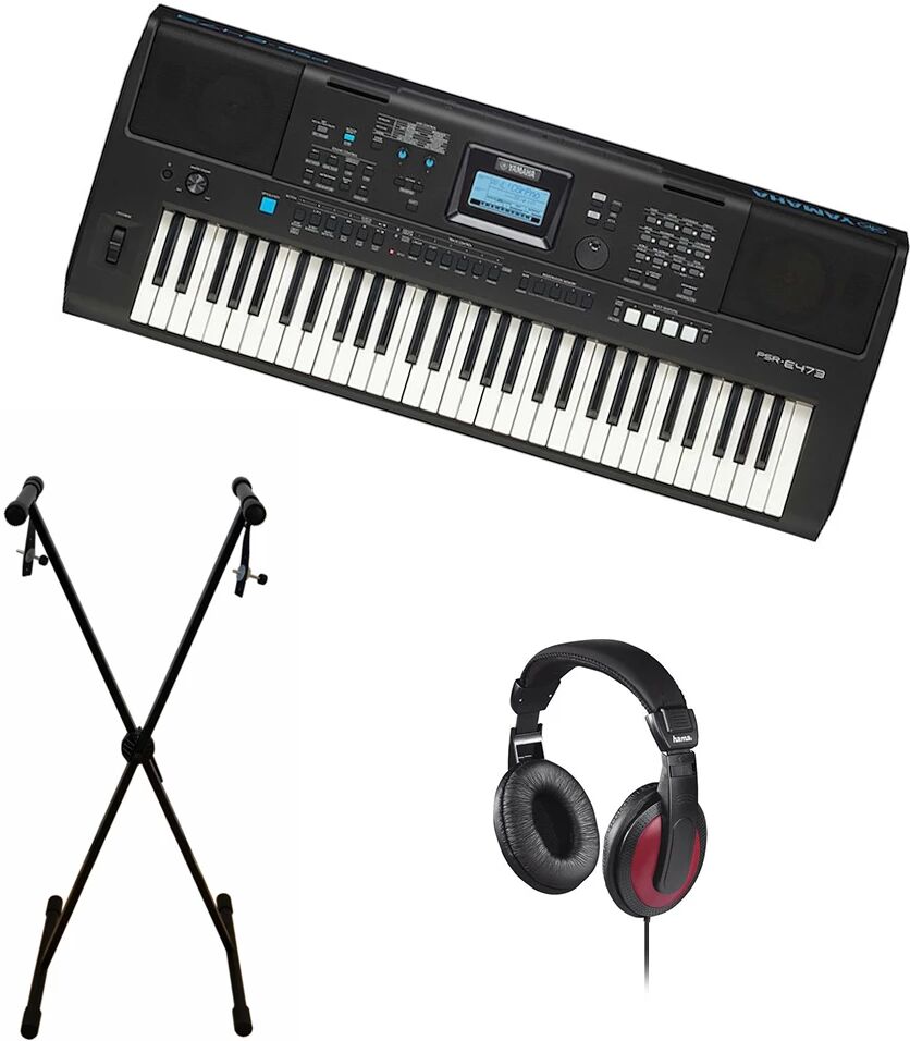 Yamaha PSR-E473 + X-Stand + Kopfhörer (Hama)