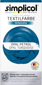 Brauns-Heitmann GmbH & Co. KG simplicol intensiv Textilfarbe, Flüssige Farbe und Fixierpulver mit Salz, Farbe: Opal-Petrol