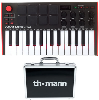 Akai Professional MPK Mini MK3 Case Bundle Schwarz glänzend