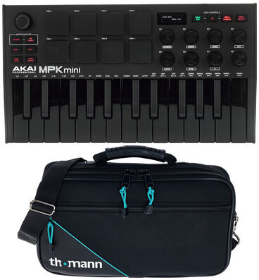 Akai Professional MPK Mini MK3 Black Bag Bundle Schwarz