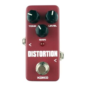 High Discount KOKKO FDS2 Mini Elektrisk Guitar Monoblock Distortion effekter Pedal (Wine Red)