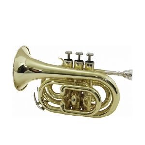 Dimavery TP-300 Bb Pocket Trumpet, gold TILBUD NU trompet lomme guld