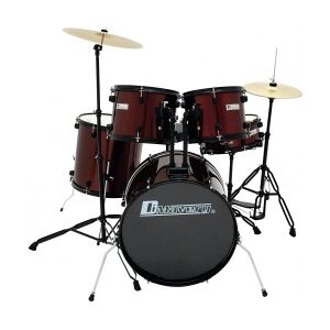 Dimavery DS-200 Drum set, wine red TILBUD NU trommesæt vinrød tromme vin rød sæt