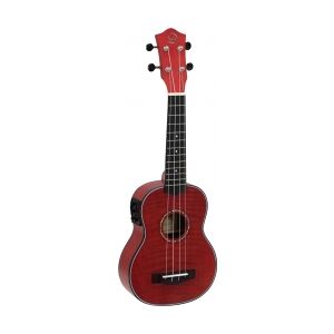 Dimavery UK-100 Soprano ukulele, flamed red TILBUD NU