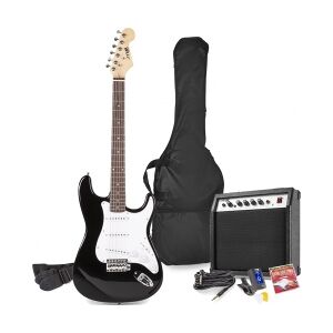 El-Guitar pakke med 40W guitar-forstærker, taske, digital-tuner, rem og kabler,