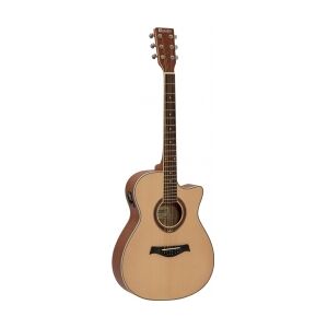 Dimavery AW-420 Western guitar, Sapele, nature TILBUD NU