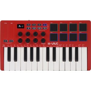 M-Vave SMK-25 bluetooth midi-keyboard rød