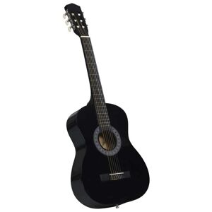 vidaXL Guitarra clásica para niños y principiantes negro 3/4 36