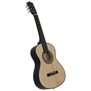 vidaXL Guitarra clásica para principiantes y niños madera tilo 1/2 34