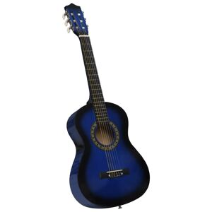 vidaXL Guitarra clásica para niños y principiantes azul 1/2 34