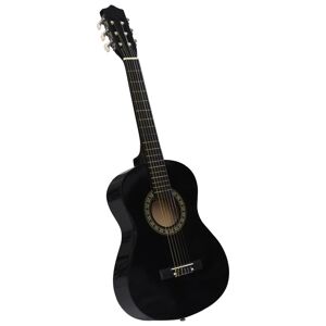 vidaXL Guitarra clásica para niños y principiantes negro 1/2 34