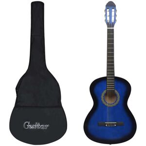 vidaXL Guitarra clásica para principiantes con funda azul 4/4 39