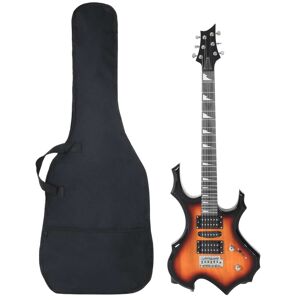 vidaXL Guitarra eléctrica principiantes con funda marrón negro 4/4 39