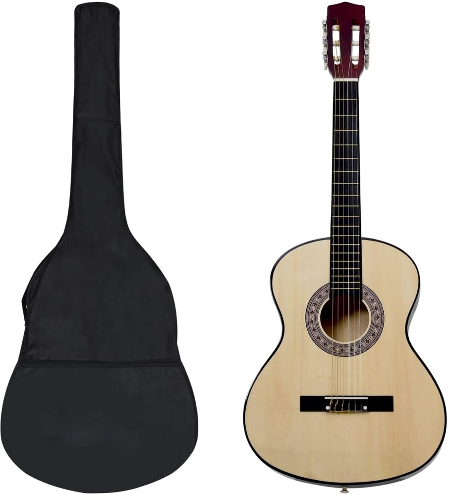 vidaXL Set de guitarra clásica para principiantes 8 piezas 3/4 36"