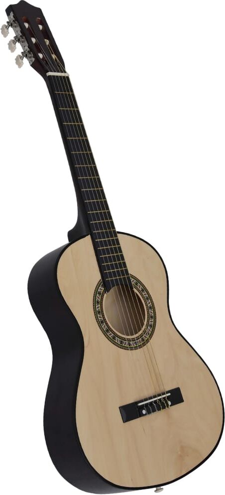 vidaXL Guitarra clásica para principiantes y niños madera tilo 1/2 34"