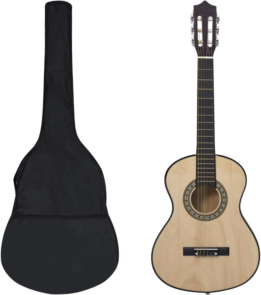 vidaXL Set de guitarra clásica para niños principiantes 8 pzas 1/2 34"