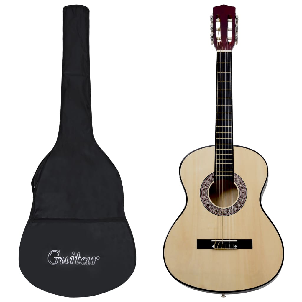 vidaXL Guitarra clásica para principiantes con funda 4/4 39"