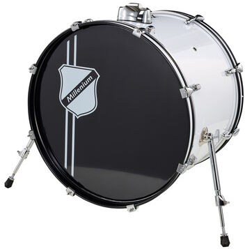 Millenium Focus 22"x16" Bass Drum White Blanco