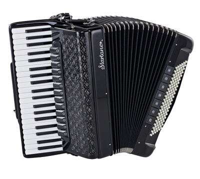 Startone Piano Accordion 120 IV Black Negro