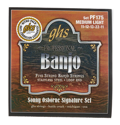 GHS PF175 5-String Banjo Set