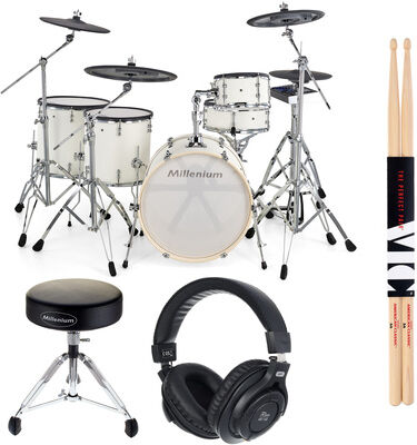 Millenium MPS-1000 E-Drum Set PW Bundle