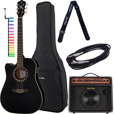 Harley Benton HB CLD10SC Visual Note Bundle Negro Satinado