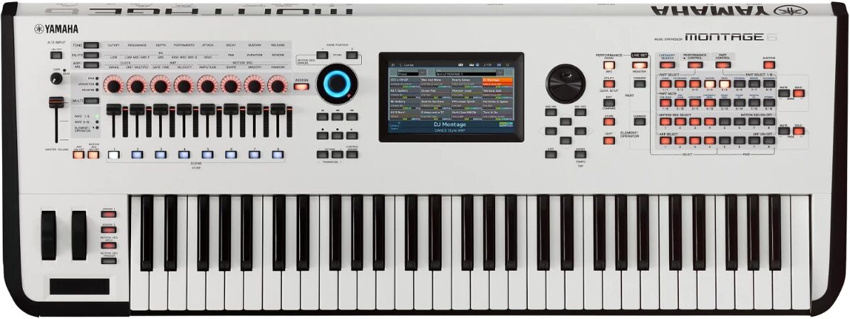 Yamaha Montage 6 Synthesizer Valkoinen