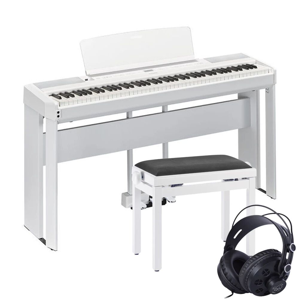 Yamaha P-515 Valkoinen Set + Penkki ja Kuulokkeet