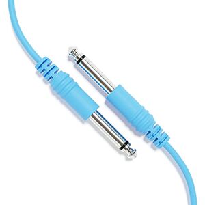ExcelValley 1-Pack Câble de Guitare Instrument Mono Raccordement Conduite TS 6,35mm 1/4" [Bleu 60cm 24"] - Publicité