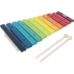 Vilac Jeux et Jouets Instrument de musique Xylophone arc-en-ciel tout en bois 2 Baguettes Jeu pour Enfants dès 3 ans Multicouleur Fabriqué en France 8359 - Publicité