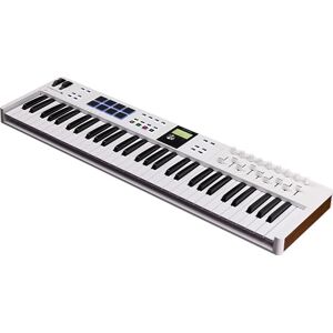 Arturia KeyLab Essential 61 mk3 Clavier contrôleur MIDI pour la production musicale 61 Touches, 9 Encodeurs, 9 Faders, 1 Molette de modulation, 1 Molette de Pitch Bend, 8 Pads Blanc - Publicité