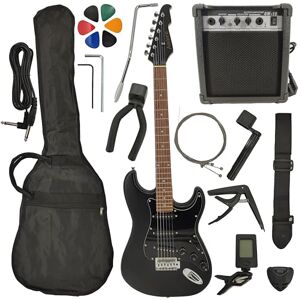 Ambre Pack Guitare Electrique Adulte (Droitier ou Gaucher) + Ampli 15 Watts + Accessoires - Publicité