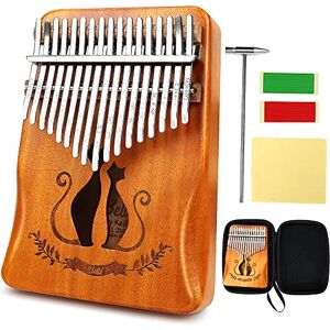 visucachi Kalimba Piano à pouce portable à 17 touches pour débutants, marteau d'accordeur, étui étanche, cadeau pour enfants et adultes, tout en un seul ensemble - Publicité