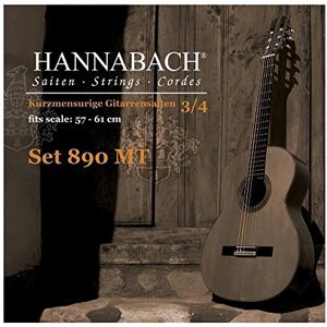 Hannabach cordes de guitare classique série 890 3/4 guitare enfants Mensur: 57-61cm Sol3 - Publicité