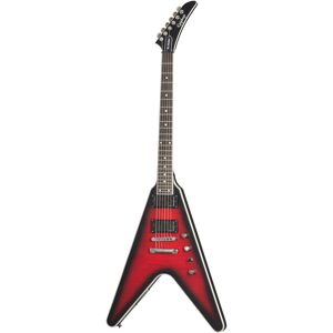 Dave Mustaine Flying V Prophecy Aged Dark Red Burst guitare électrique avec étui