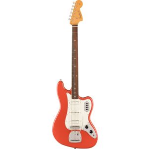 Fender Vintera II 60s Bass VI RW Fiesta Red avec housse - Publicité