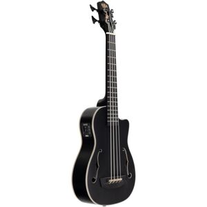 U-Bass Journeyman Black ukulélé basse électro-acoustique avec housse