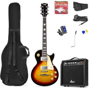 Max GigKit Pack Guitare electrique LP Style Sunburst - Guitares