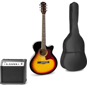 Max ShowKit Electric Acoustic Guitar Pack Sunburst - Guitares