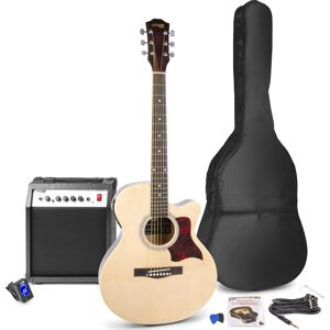 Max ShowKit Electric Acoustic Guitar Pack Natural - Guitares