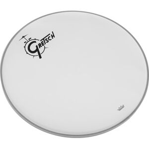 Gretsch Drums 22 Bass Drum Head WH w/Logo Blanc avec logo
