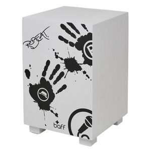 Baff beat Box Robeat Cajon WH-411 Blanc avec impression noire