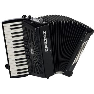 Hohner Bravo III 72 Black silent key Noir