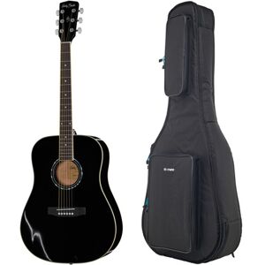 Harley Benton D-120BK Bundle Noir haute brillance