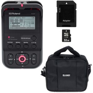 Roland R-07 black Bag Bundle