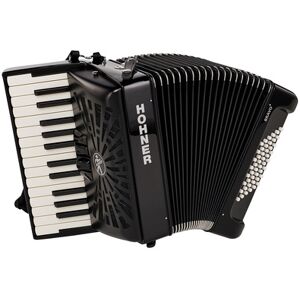 Hohner Bravo II 48 Black silent key Noir