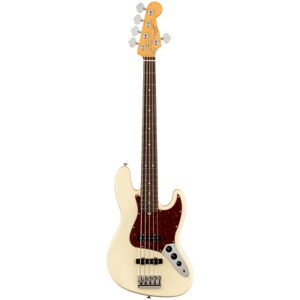Fender AM Pro II Jazz Bass V RW OWT Olympic White - Publicité